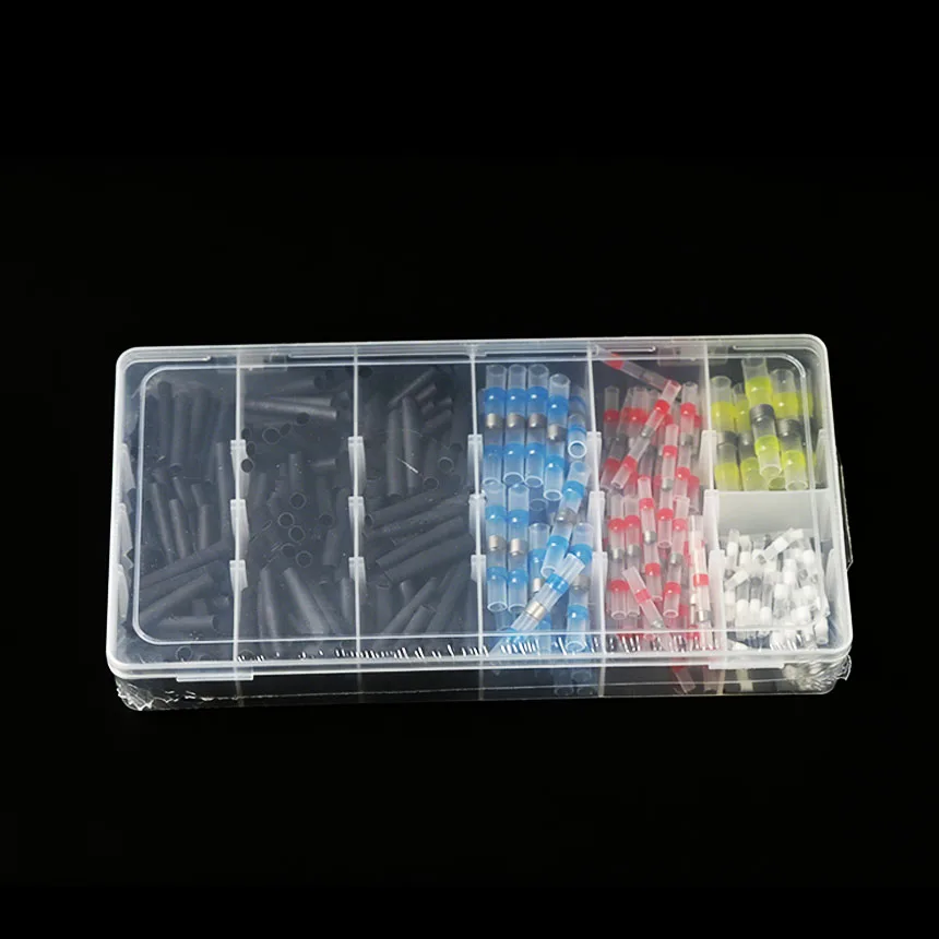 No Crimp Electrical Wire Cable Insulated Waterproof Heating Tube Heat Shrink Glue Tubing Butt Splice Connector Solder Sleeve Kit