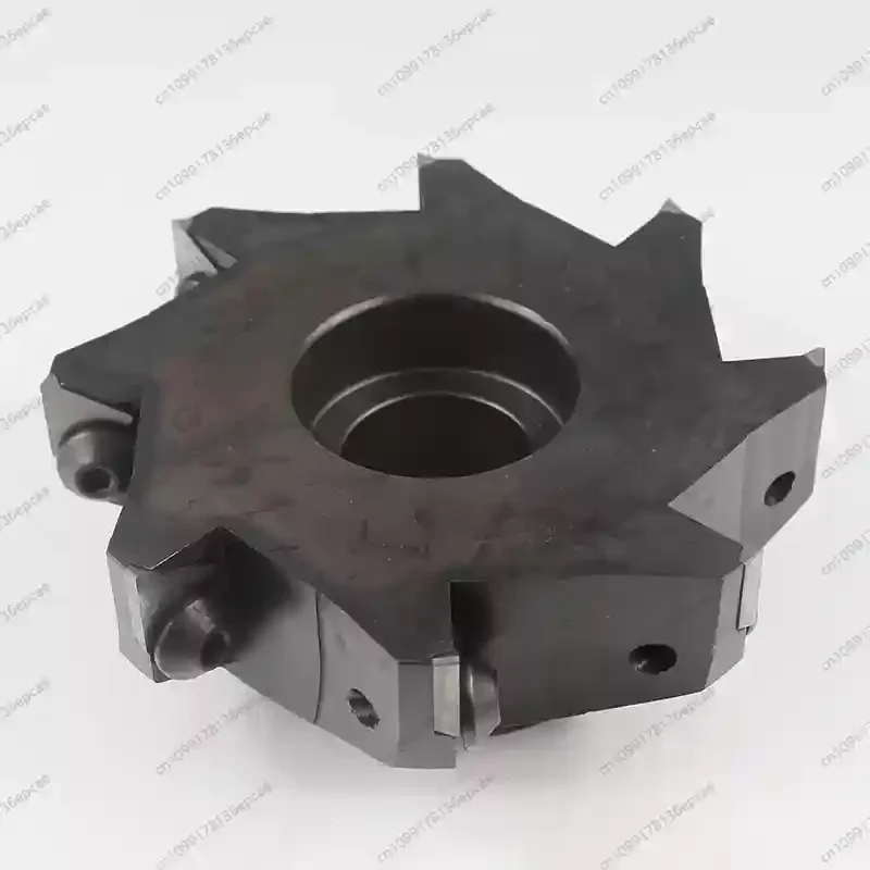 160  40Hole  8Teeth     R8 Shank Straight Shank Indexable End Milling Cutter Disk Carbide 90 Degree Taper Shank Right Angle Face