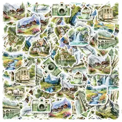 30pcs Retro Romantic Classic Switzerland Landmark Architecture Zurich Creative PET Waterproof DIY Stationery Decoration Stickers