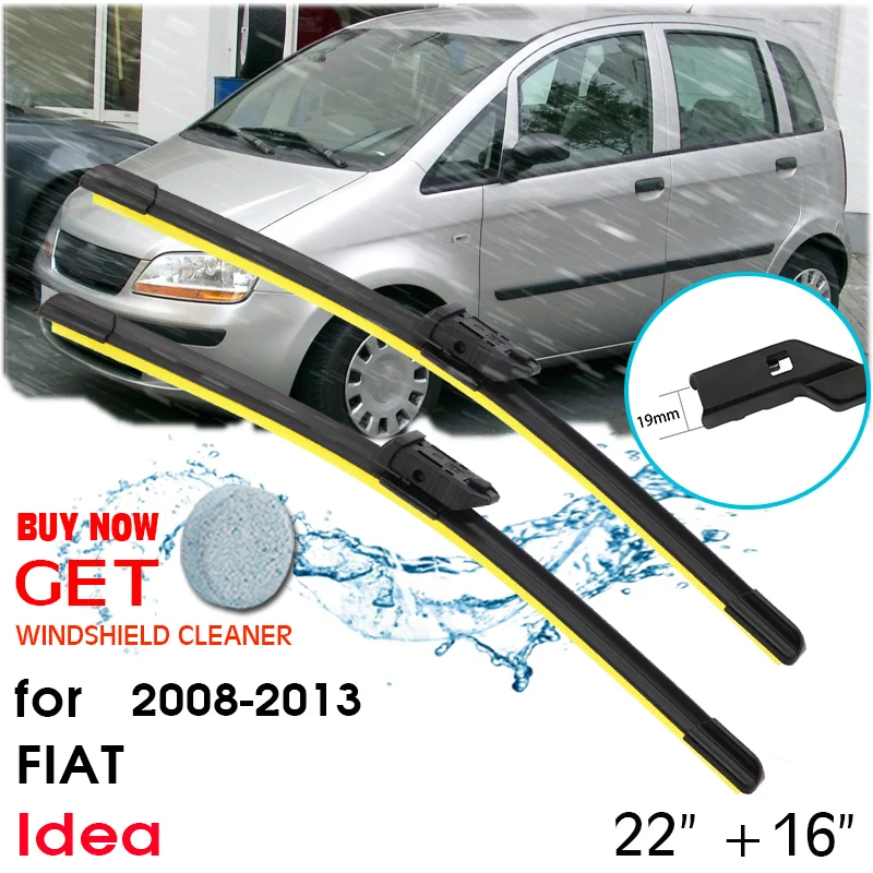 Car Wiper Blade Window Windshield Rubber Silicon Refill Wiper For Fiat Idea 2008-2013 LHD / RHD 22