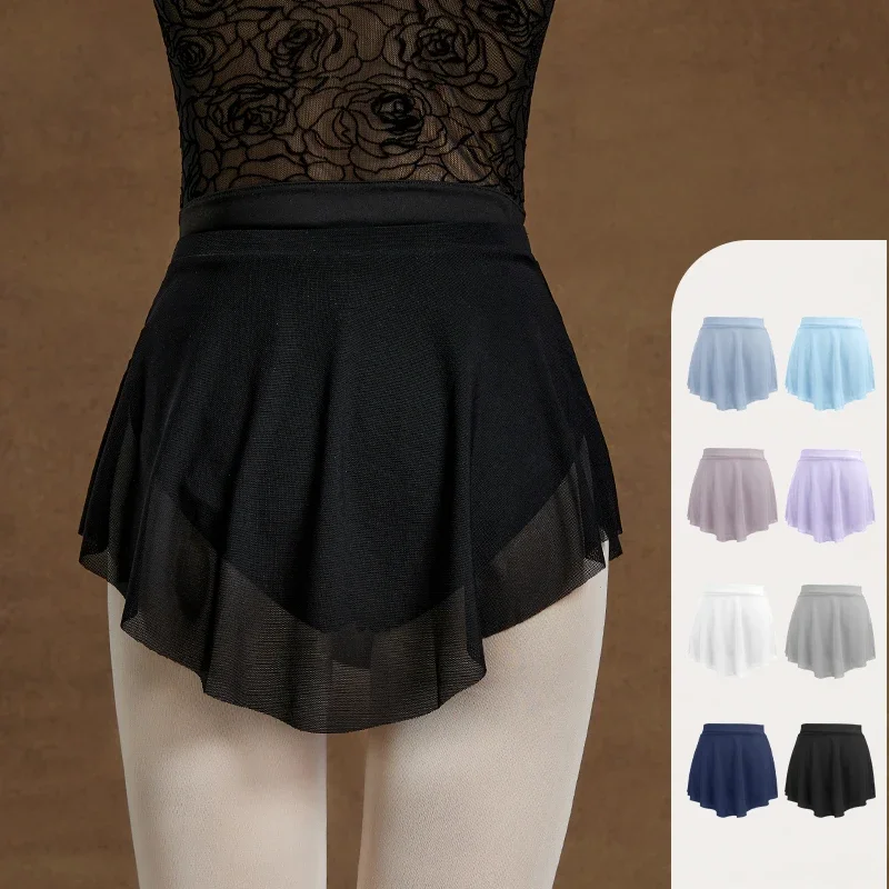 Vrouwen Ballet Rokken Dans Korte Rokken Hoge Split Rok Ballerina Volwassen Tiener Ballet Dansen Jurk Zachte Mesh Elastische Dans Rok