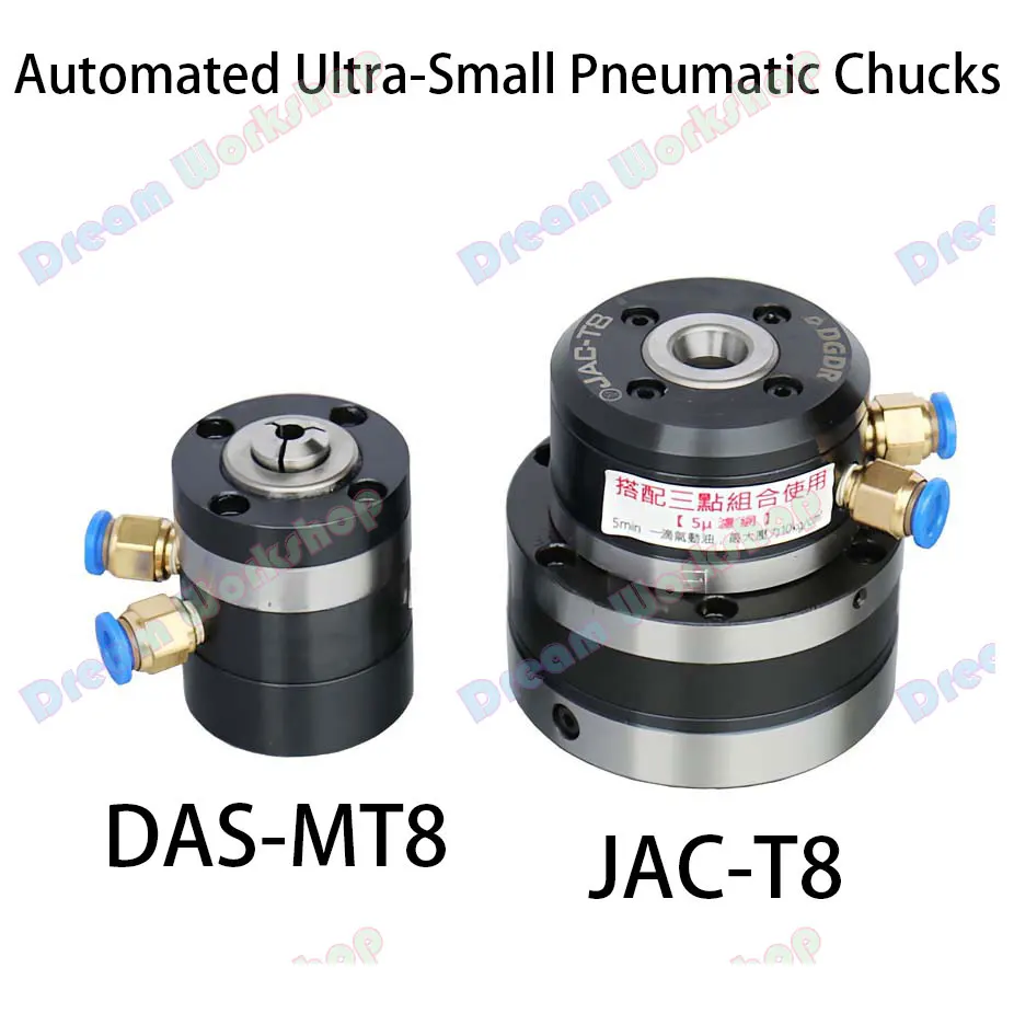 Mini mandrino a pinza ad aria DSA-MT8 DAS-15SS JAC-T8 per rettificatrice Robot materiale di alimentazione attrezzatura automatica strumenti di