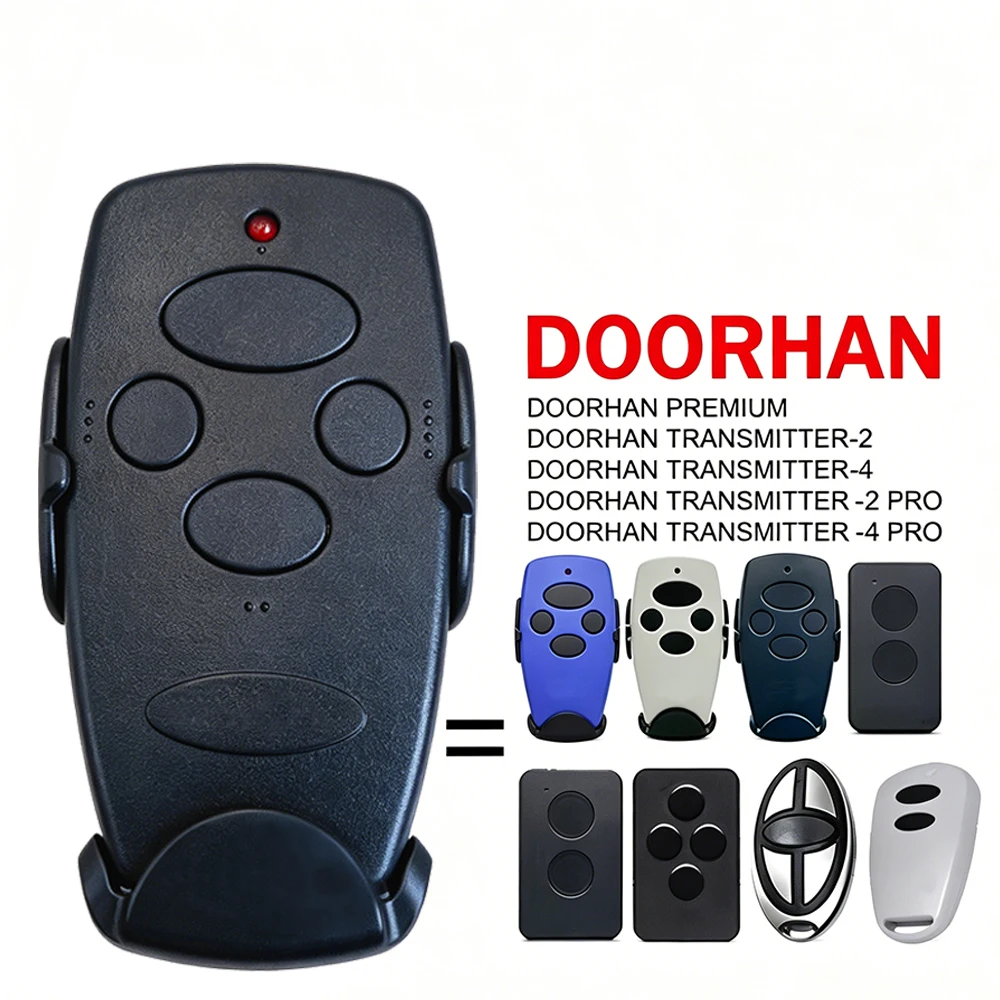 433MHz Dynamic Code Clone Remote Key Fob 4 Buttons Handheld Replacement Transmitter For Security Barrier Gate Opener