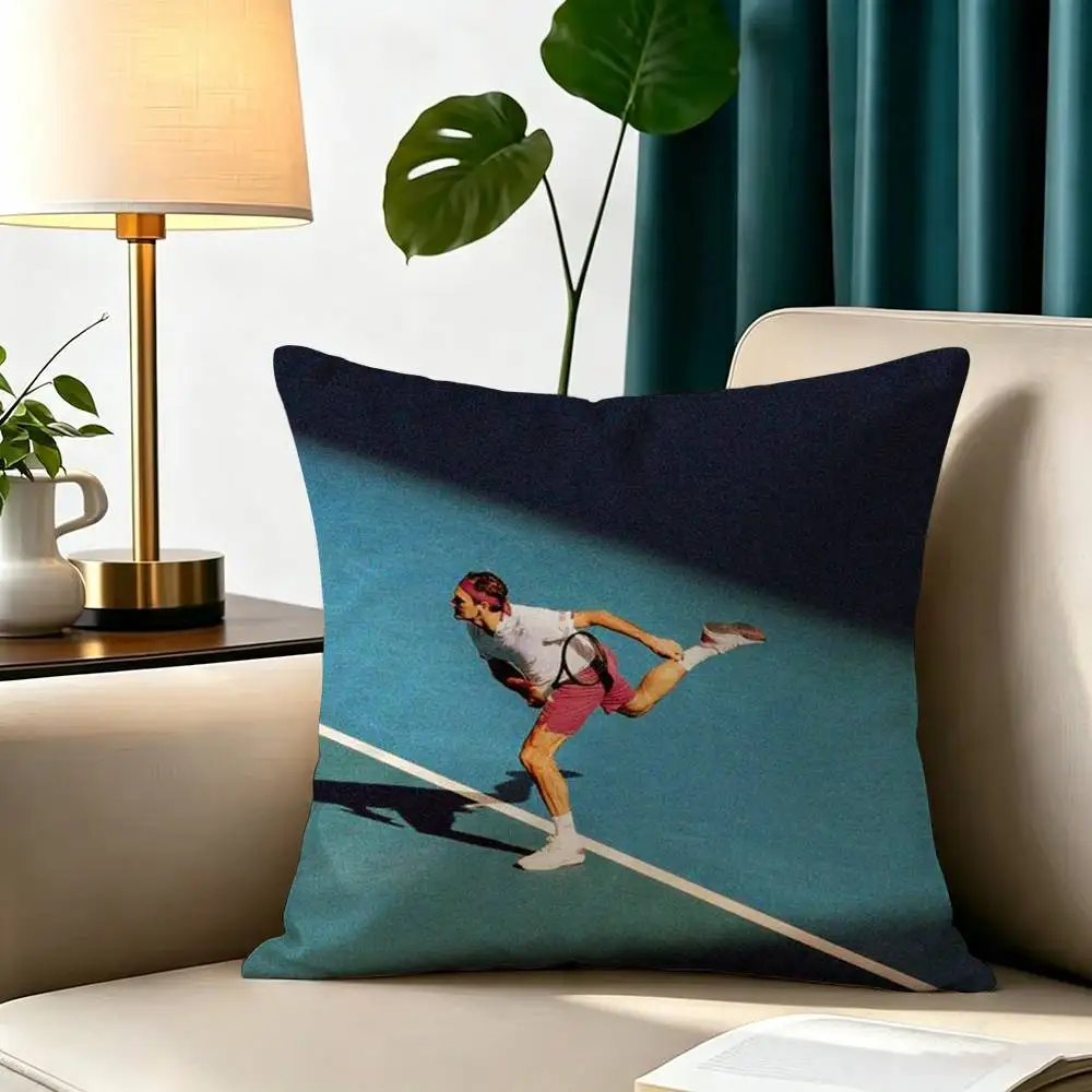Tennis R-Roger Federer  Pillow Case Square Double-Sided Sofa Cushion Cover Bedroom Bedside Pillow