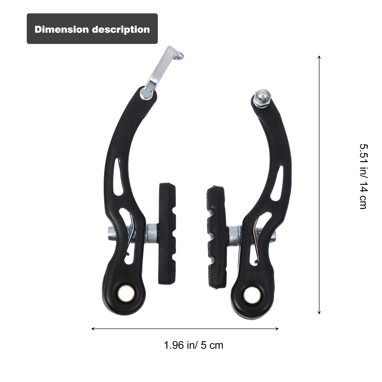 

2Pairs Bike Caliper Brake Rim Brake Pads Set Front Rear Road Bike Accessories Durable Wear-Resistant Reliable