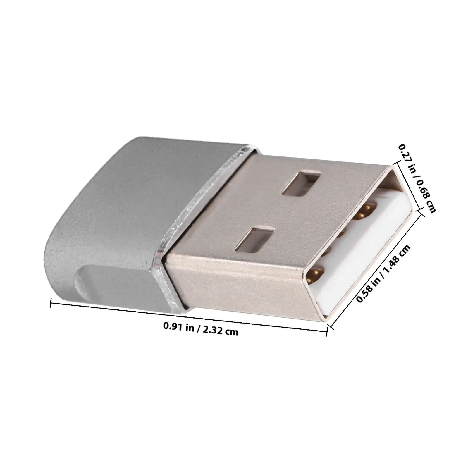 2Pcs Type-C Adapter USB-C Converter Aluminum Alloy Durable Fast Charging 3a Output Stable Data Transfer Compatible Laptop