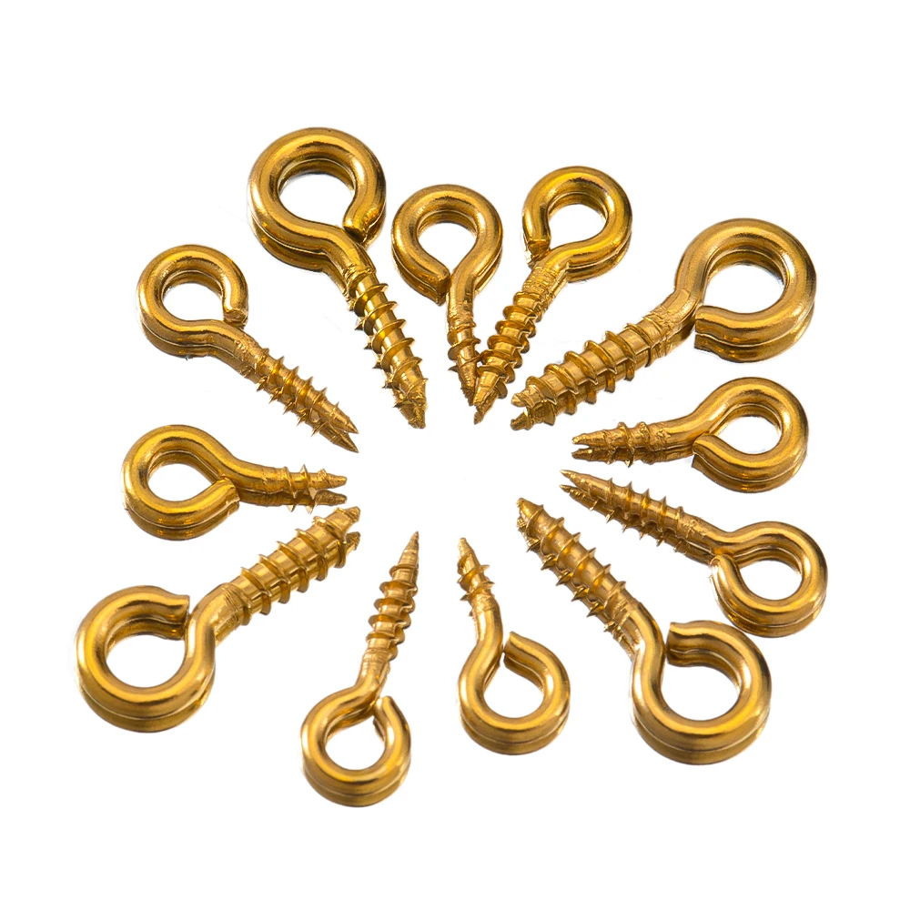 

50pc Stainless Steel Small Tiny Eye Pins Eyepins Eyelets Screw Gold Color Clasps Hooks Charm Connector DIY Jewelry Making Supply