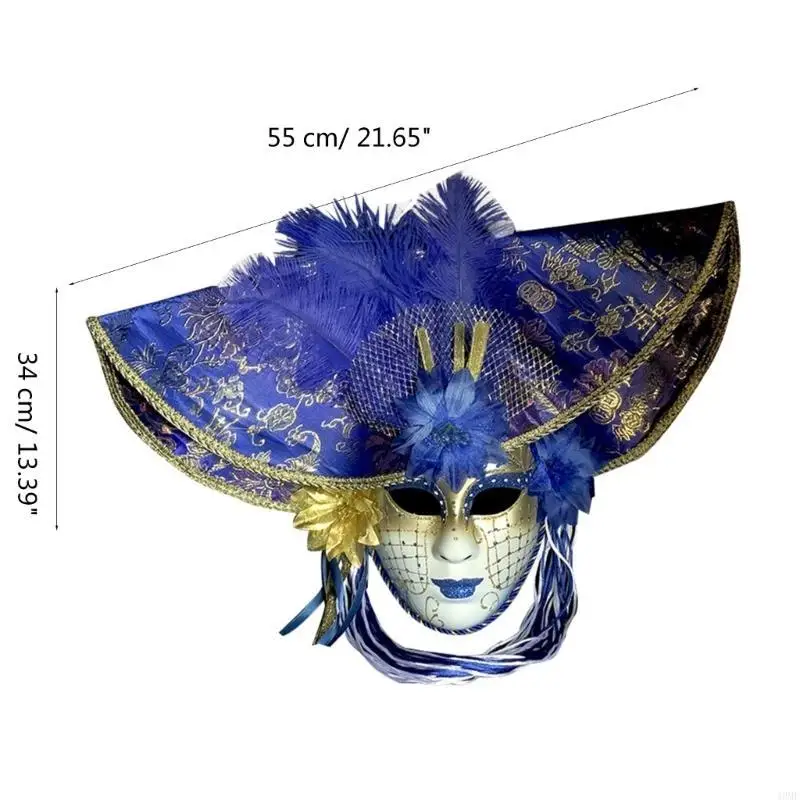 49MF Mardi Gras Mặt nạ lễ hội trang phục Mask Mask Curales, trang trí mặt nạ hài kịch Venice