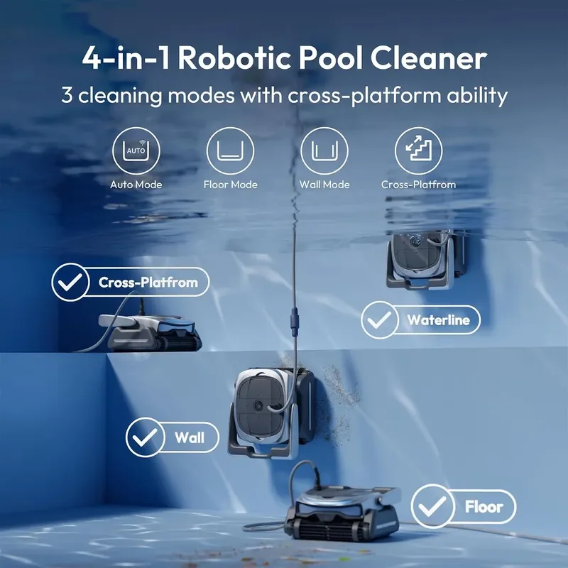 For (2026 New) BUBLUE Bubot 800P Gen2 Robotic Pool Cleaner,Pool Vacuum for Inground Pools,with Smart Navigation,App Control&
