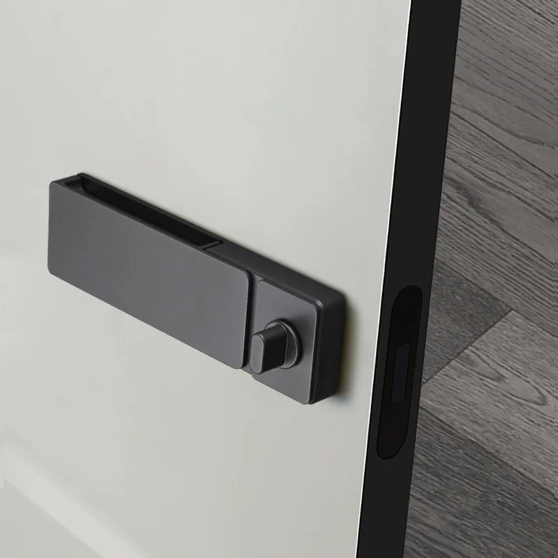 Imagem -02 - Cobre Puro Interior Door Lock Todo o Cobre Handle Quarto Sucção Magnética Quiet Silent Minimalista