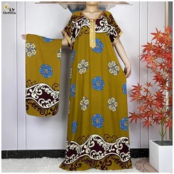 New Summer Dubai Fashion abito manica corta African Dashiki Solid Cotton caftano allentato Lady Casual Maxi Islam tradizionale Abaya