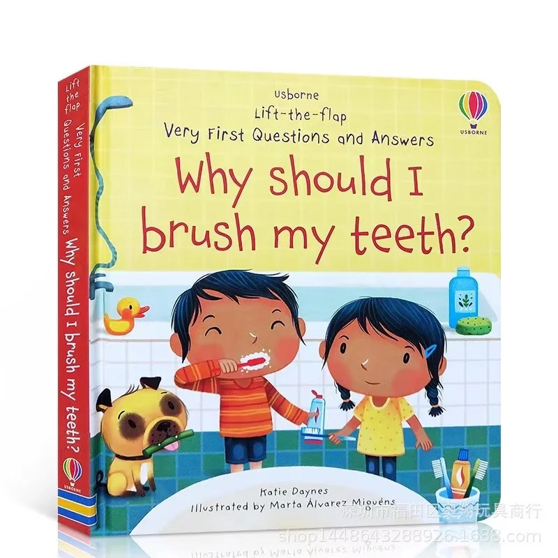 English Book Montessori Very First Questions and Answers: Why Should I Brush My Teeth? Usborne Lift The Flap Children's Activity