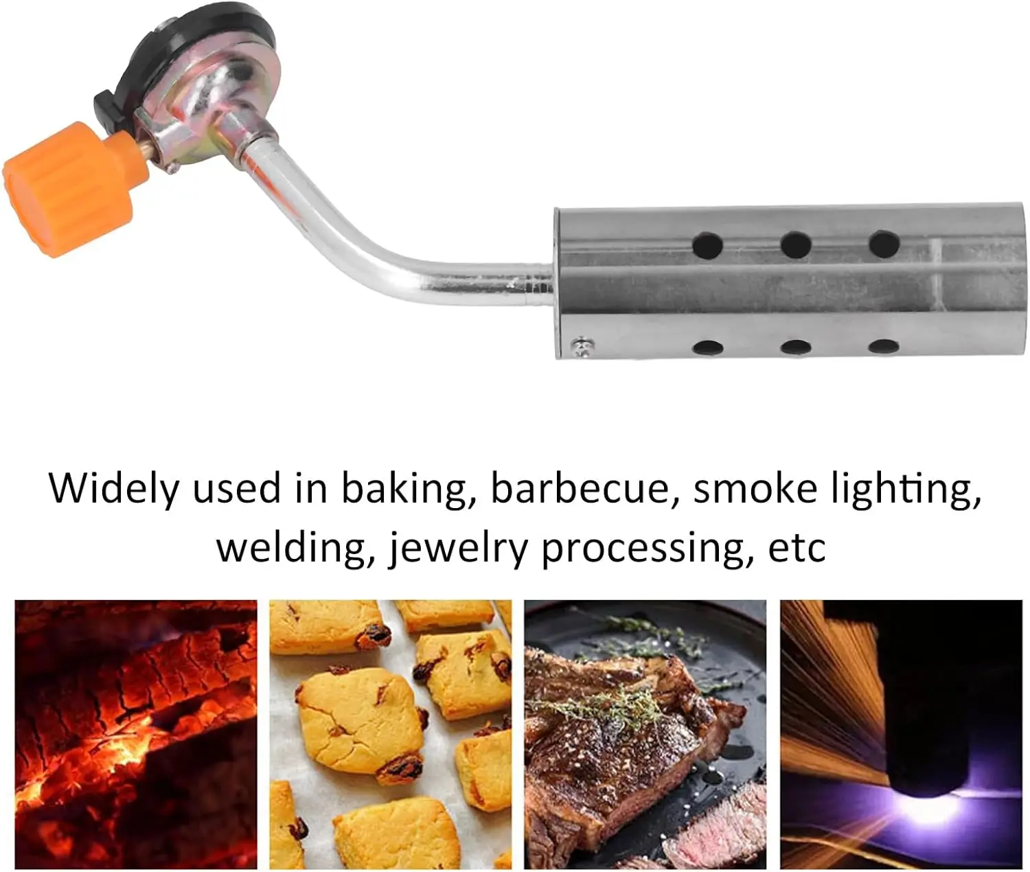 Tragbarer Butanbrenner für Outdoor-Camping, BBQ, Löten, Schweißen und Hartlöten mit Einstellbarer Flamme Heißluftpistole – Detail 6