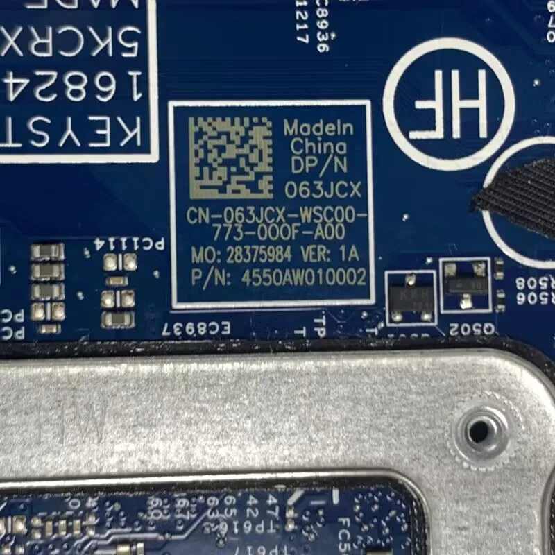 

063JCX 63JCX CN-063JCX с материнской платой процессора SR342 I5-7200U 16824-1 для Dell Latitude 3380, материнская плата для ноутбука, 100% полное тестирование, хорошо