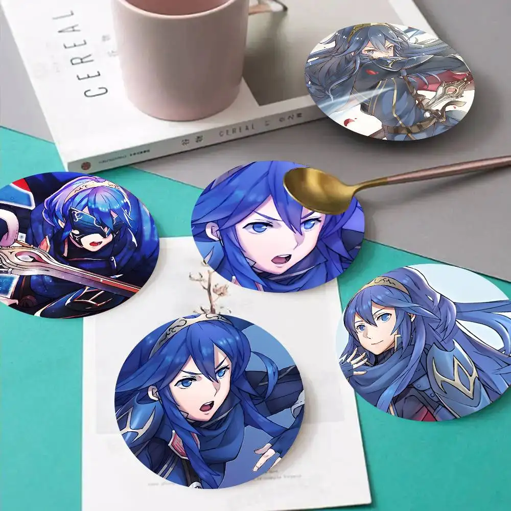 1pc Fire Emblem Lucina Wooden Coaster Colour Printing Cup Mat Home Desk Decoration Gifts