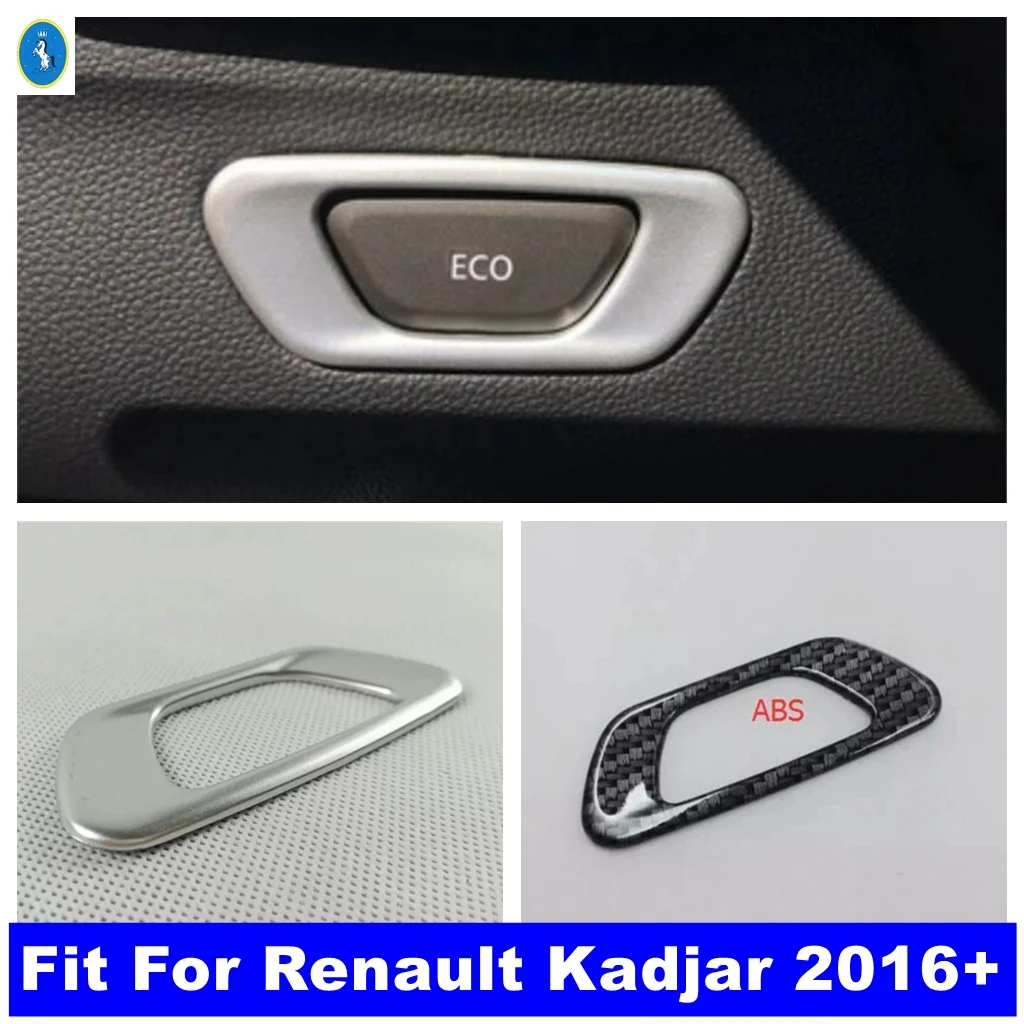 

Matte / Carbon Fiber EOC Button Switch Button Decoration Cover Trim Fit For Renault Kadjar 2016 - 2022 Car Interior Accessories