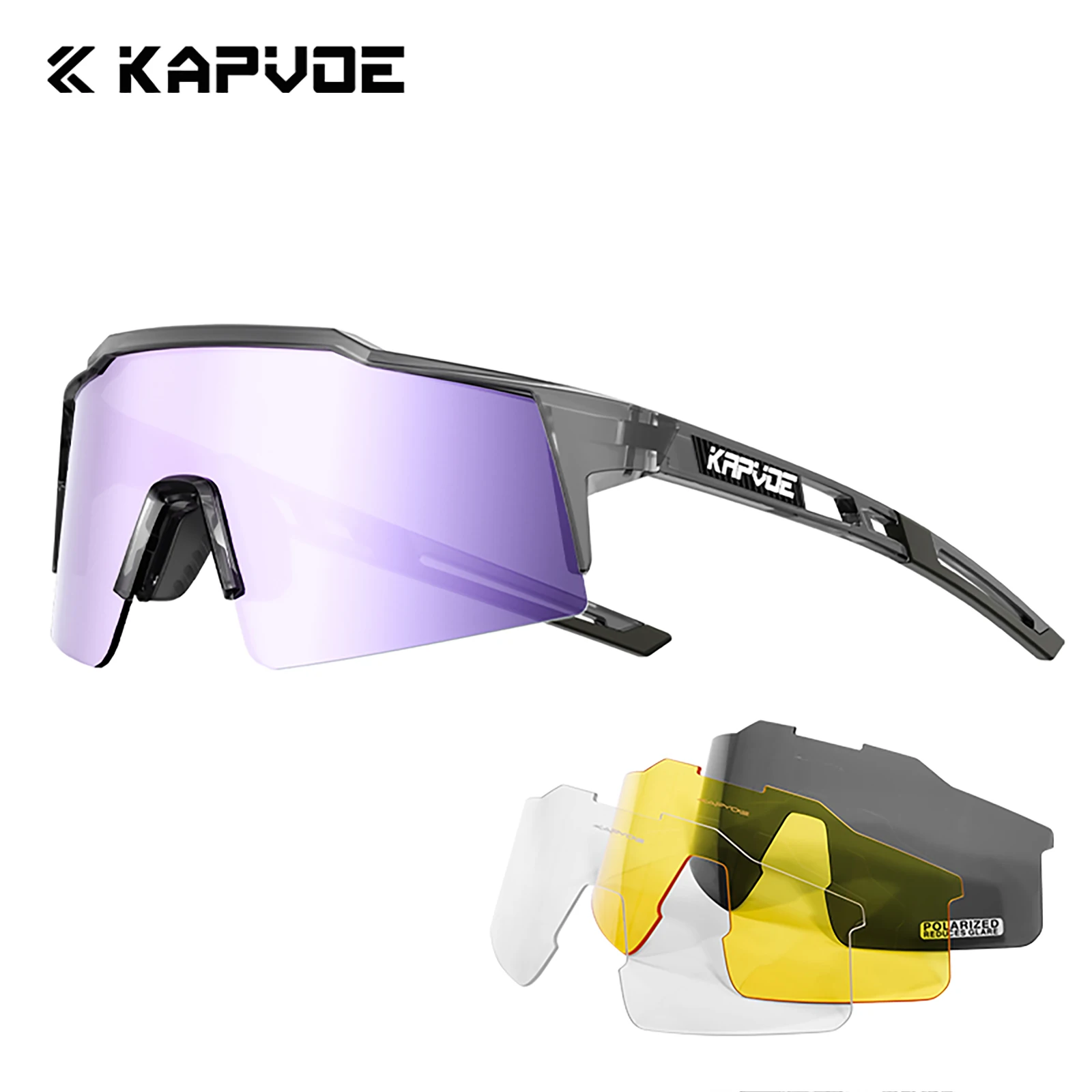 

KAPVOE новые спортивные солнцезащитные очки на открытом воздухе, велосипедные очки, мужские очки для пешего туризма, женские очки для велосипеда UV400, очки для скалолазания и бега