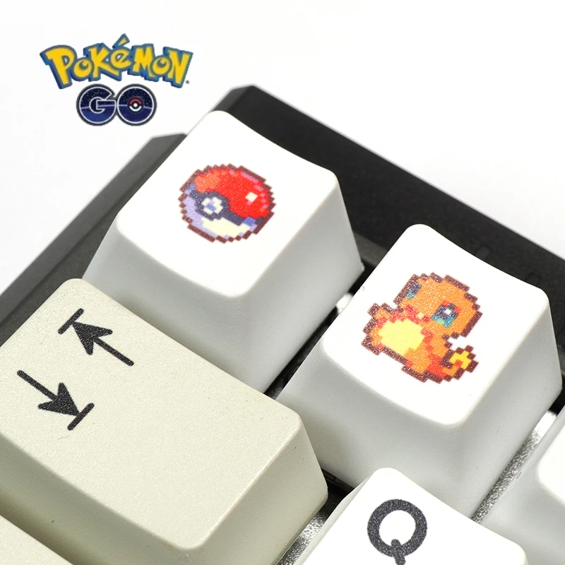 Pokemon Peripheral Cute Cartoon Key Caps Pixel Style Anime Characters Hot Sublimation Personality PBT Keyboard Cap Replacement