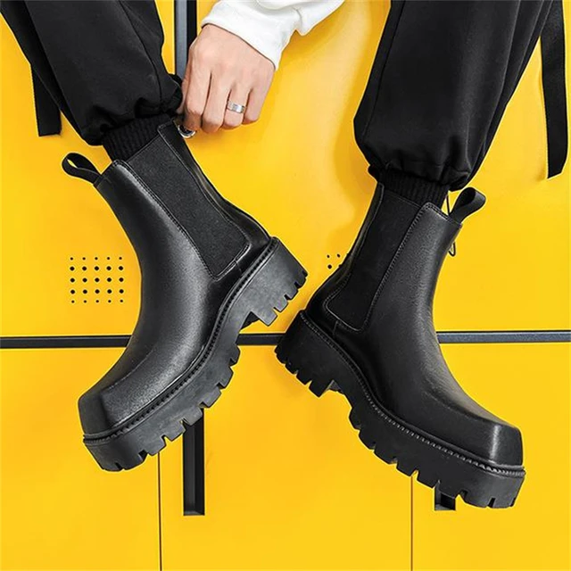 Square toe chunky boots store