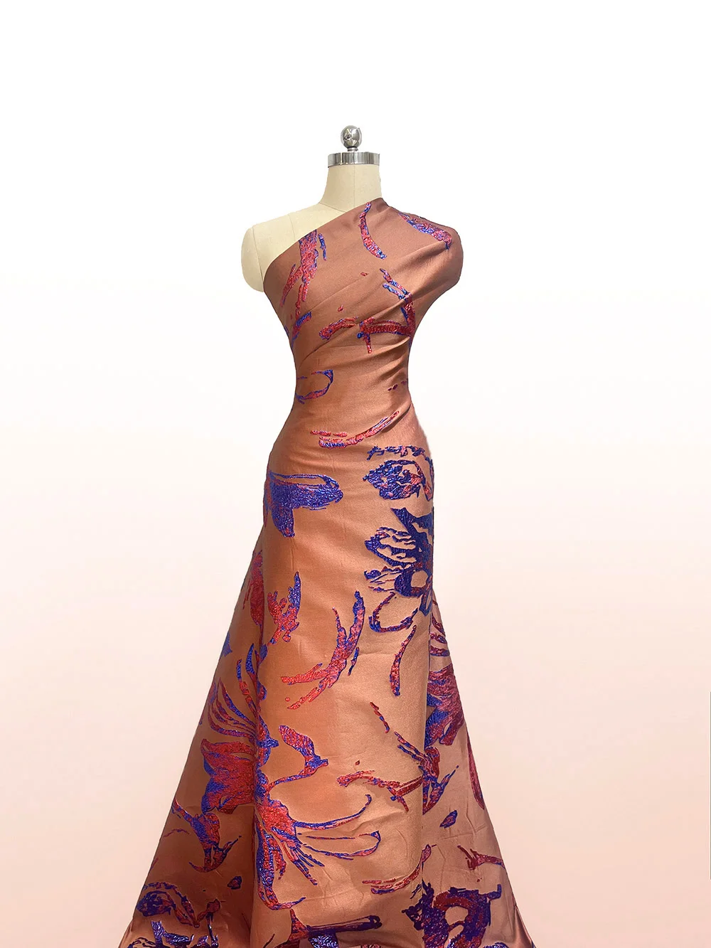 fuchsia-african-brocade-jacquard-fabric-damask-material-nigerian-gilding-lace-brocard-tissu-5-yard-dentelle-africaine