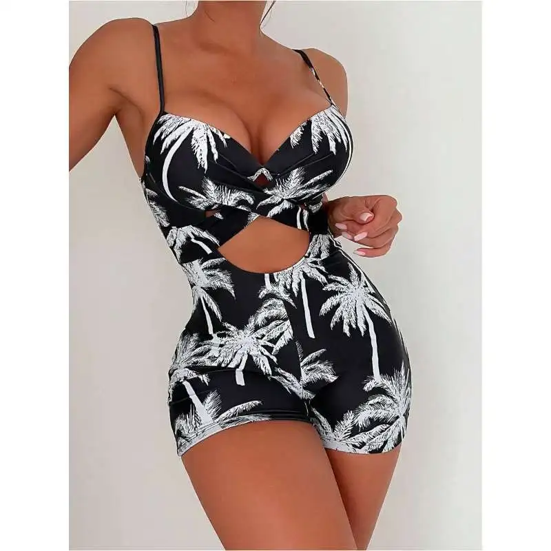 

One-piece swimsuit for women, sexy hollow-out one-piece shorts, hot girl styleinsWomen's strapless tight-fitting bikini