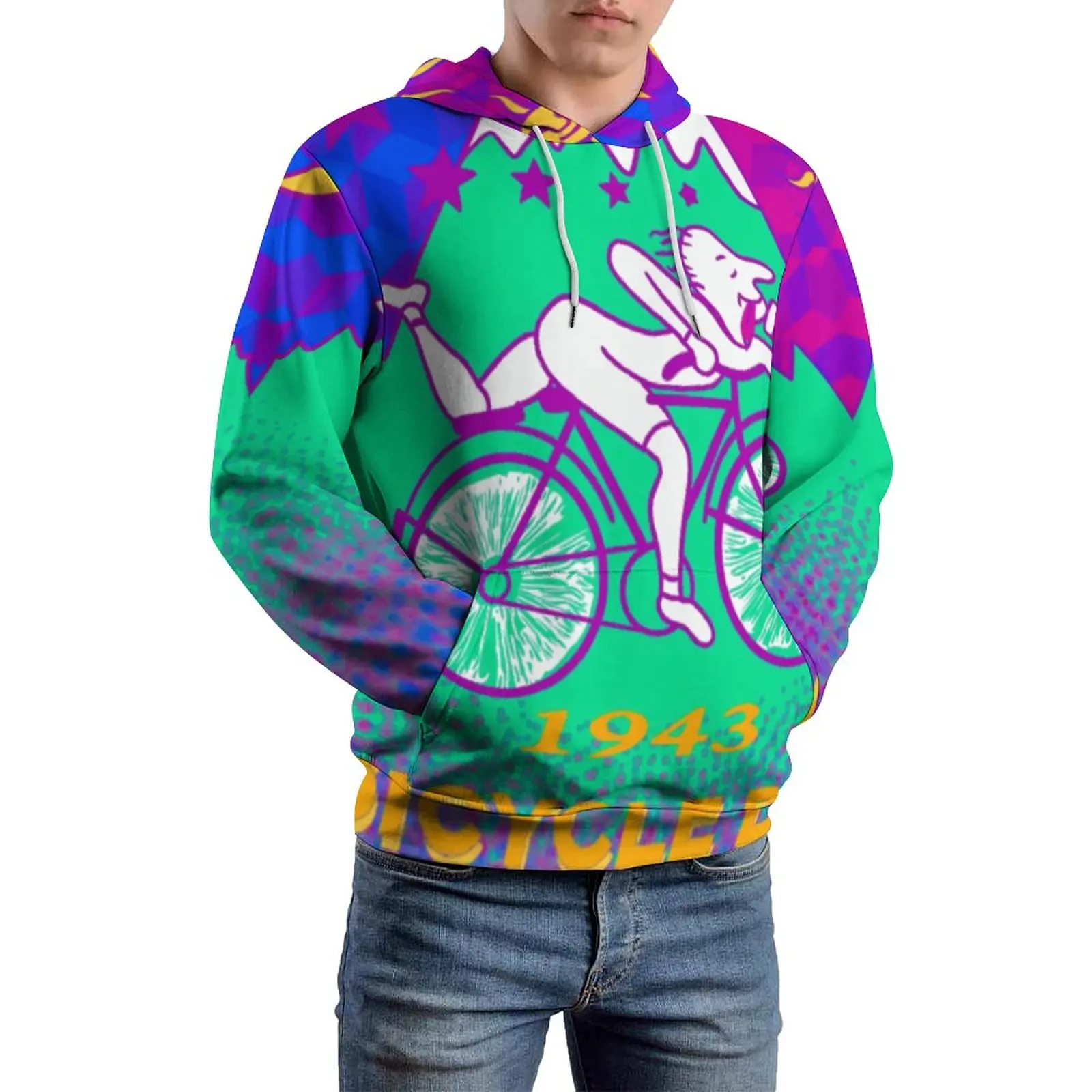 

Albert Hoffman Bicycle Day Casual Hoodies Long-Sleeve 1943 Cycle Lsd Trip Acid Day Funny Hoodie Autumn Print Oversized Clothes