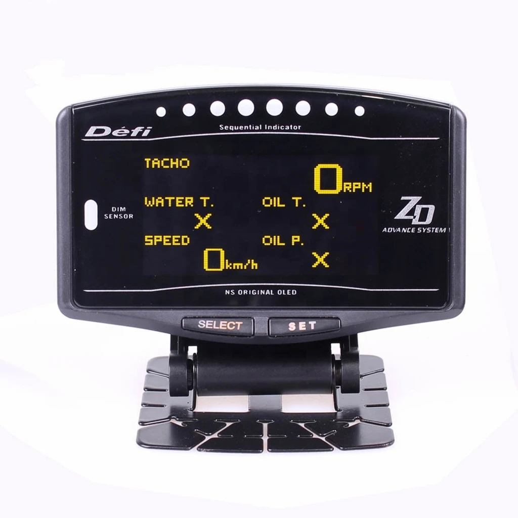 DEFI-Multifuncional Car Racing LED Instrumento, avançado ZD, Ten-in-1