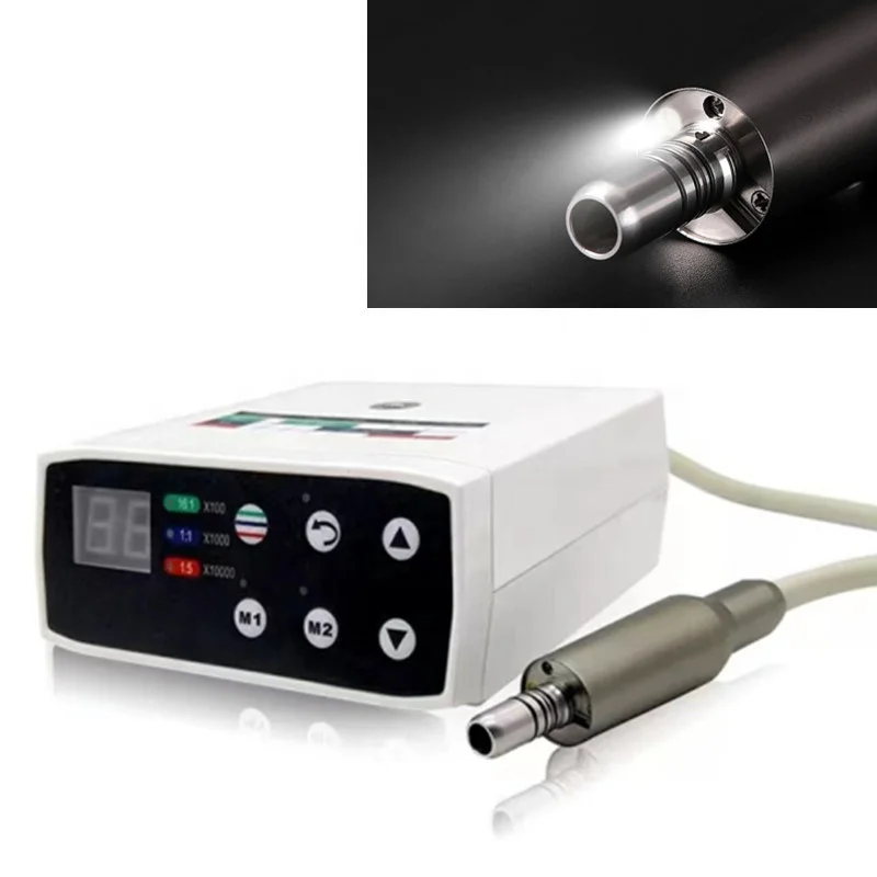 Dental Tool Brushless Micromotor LED Fiber Optical Brushless Internal Spray Electric Motor Dentistry Materials Unit