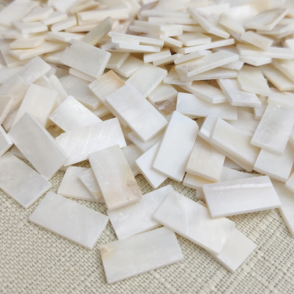 50pc rectangle Mother of Pearl Mosaic Tiles Natural Shell Square Mosaic Pieces for Home Decoration Crafts hobbies arte