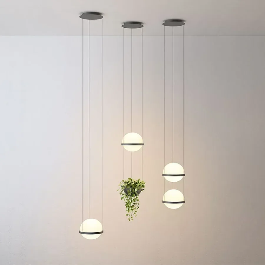 Design Flower Pot Pendant Lights Nordic Plant Hanging lights Dining Room Lighting Fixtures Home Decor Glass ball Pendant Lamp