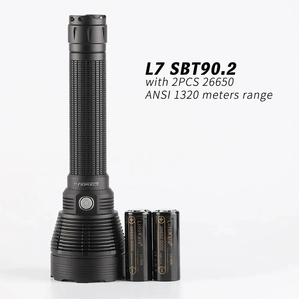 Powerful Convoy Hunting Flashlight 5900lumens Tactical Torch LUMINUS SBT90 2 LED for Camping Self Defense