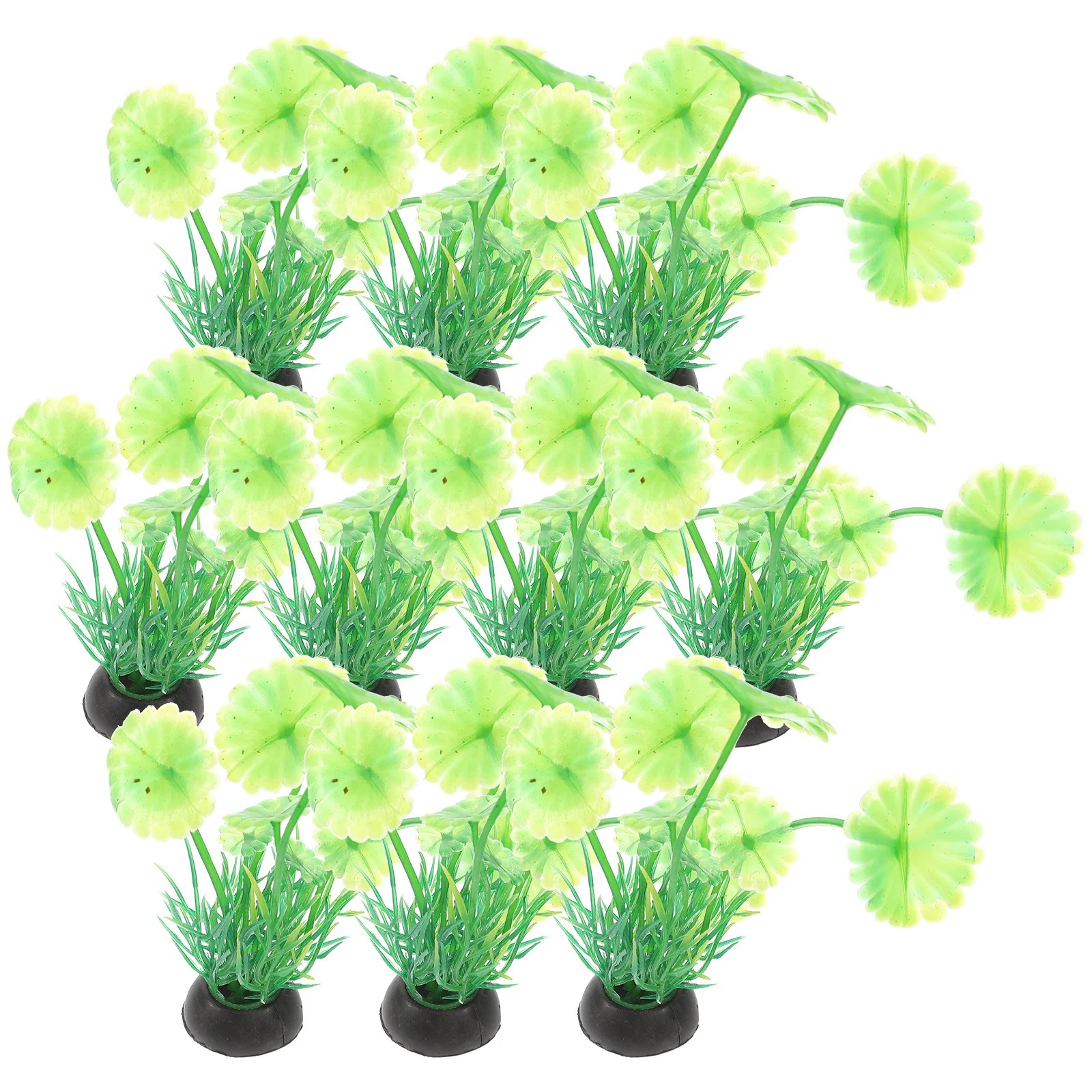 10 Uds. De hierba de agua, paisaje decorativo, planta de plástico para acuario, decoración de pecera Artificial Diy, escena Natural vívida acuática