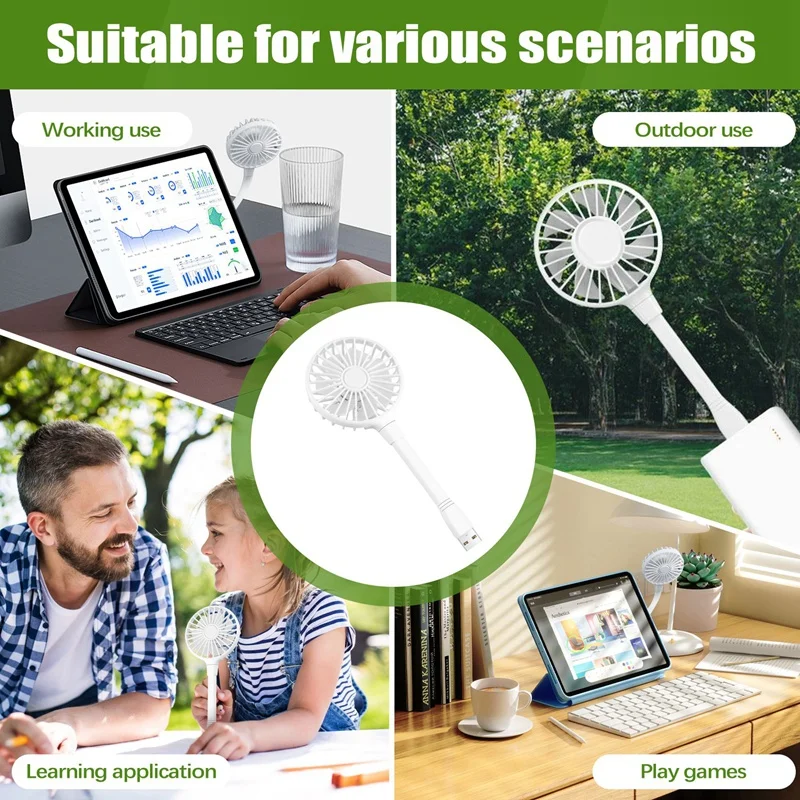 USB Fan Mini Fan With Swan Neck Flexible Cooling Fan Portable Fan For Laptop Mobile Pc Home Office