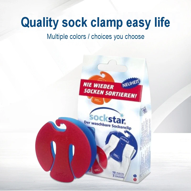 12 pezzi Sock Clips Sock organizer Sorters Holders Socks Clip multifunzionale