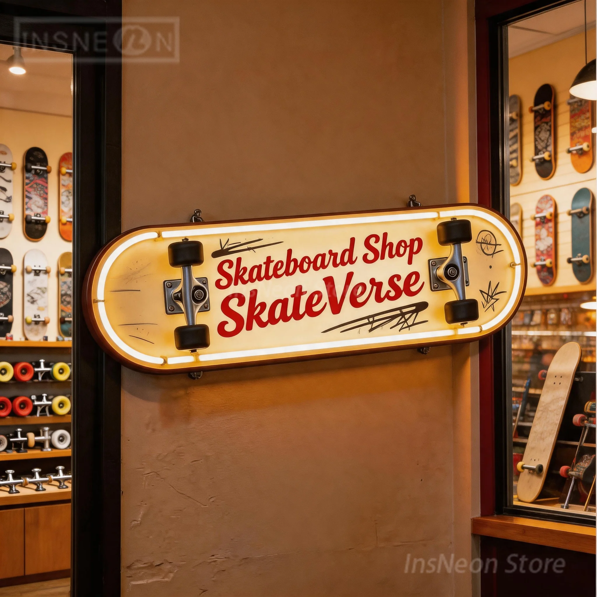 Custom Aluminum LED Acrylic Lightbox SkateVerse, Waterproof Wall Illuminated Advertising Business Sign for Skate Store