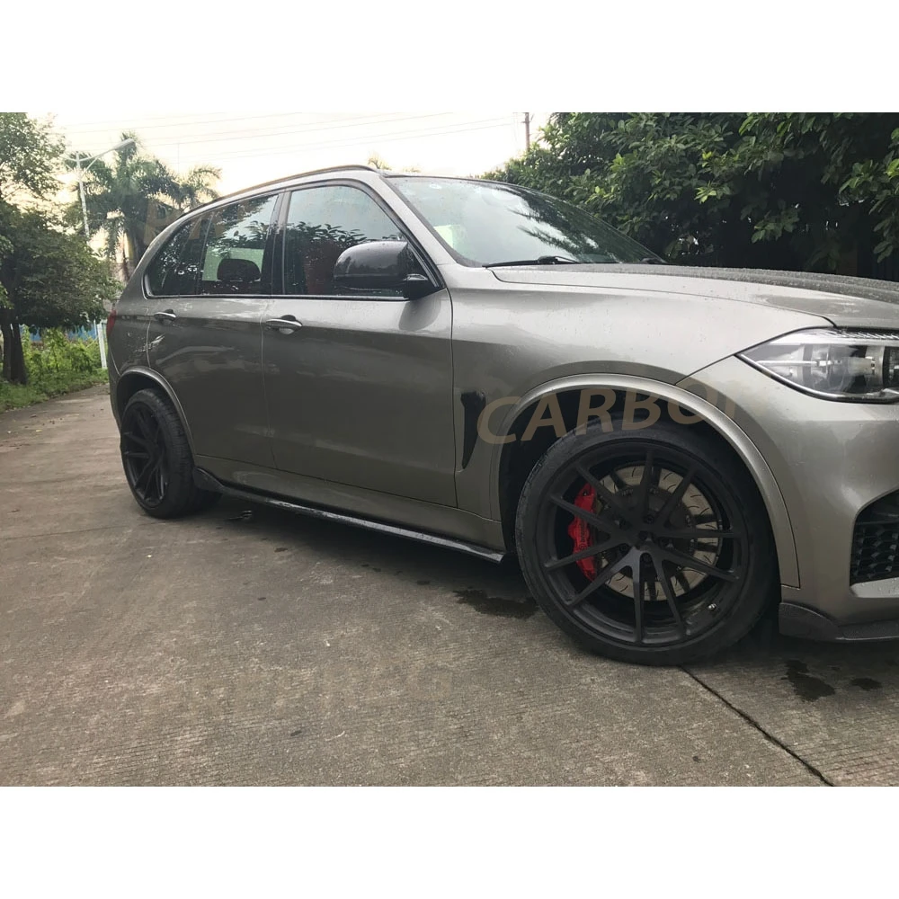 

Carbon Fiber Side Skirts Aprons For BMW X5M F85 X6M F86 2015 -2018 Side Bumper Extension Lip Spoiler Car Styling FRP