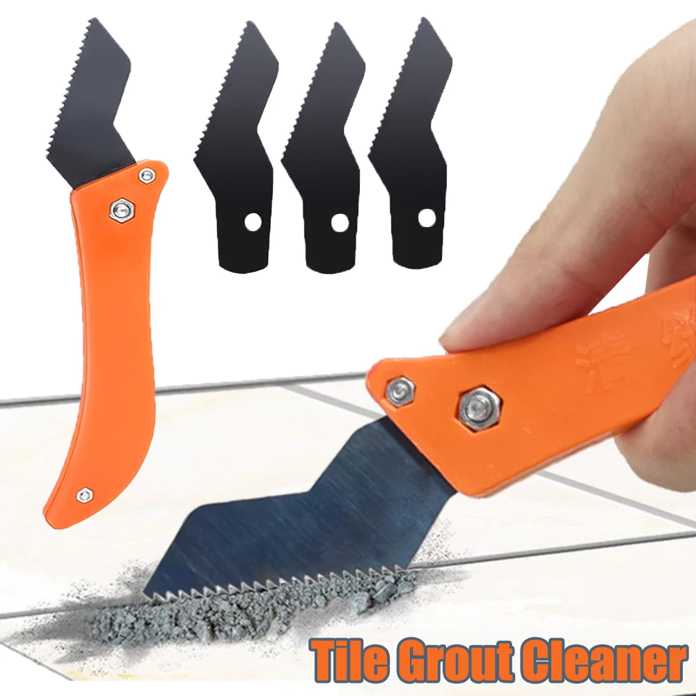 Professional Tile Gap Repair Hook Knife for Cleaning Removal Old Grout Tungsten Steel Joint Notcher Hand Construction Tools