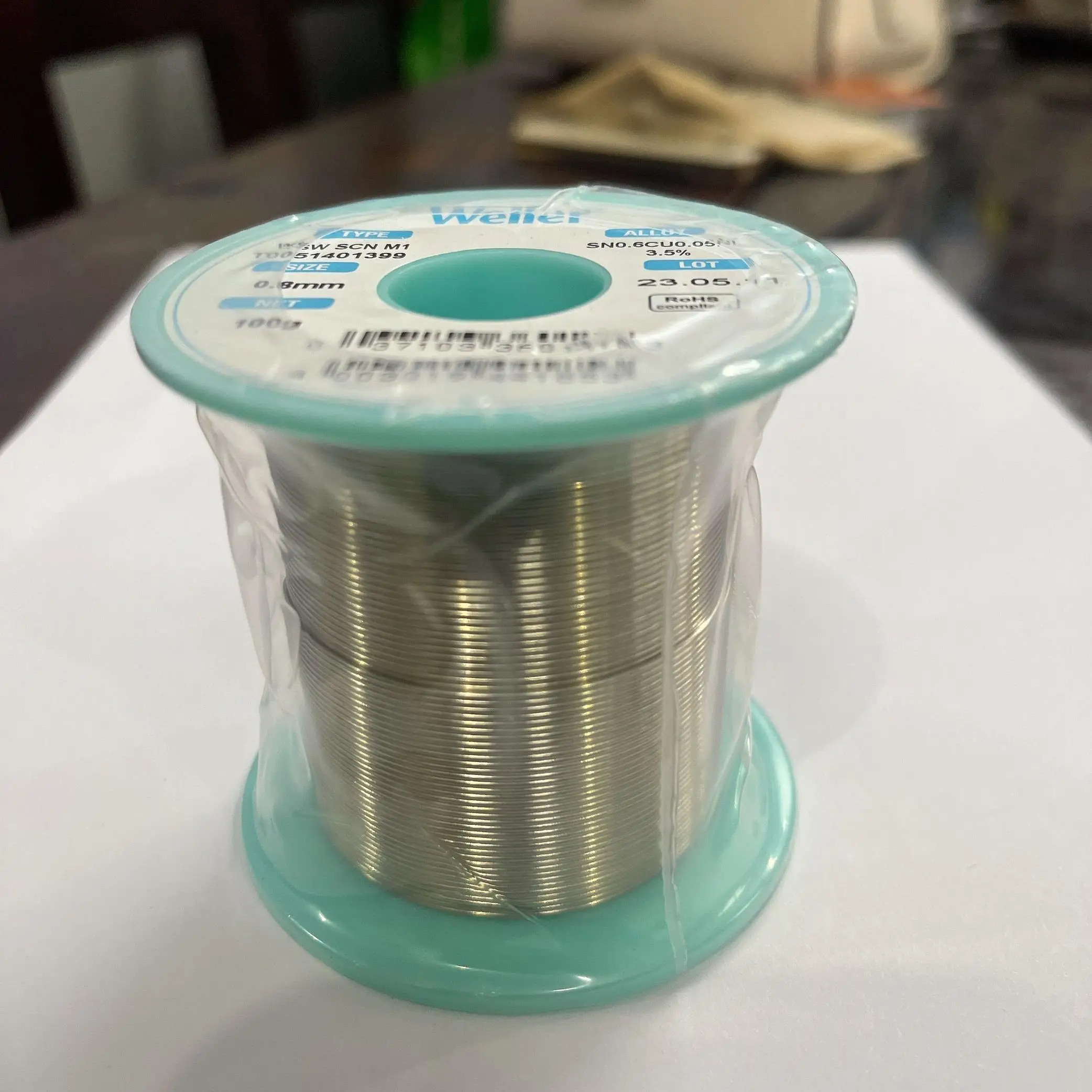 German Imported WELLER Solder Wire Silver Contain Solder Wire Sn96.5Ag3Cu0.5 Containing 3.5% soldering flux  Audio Solder Wire