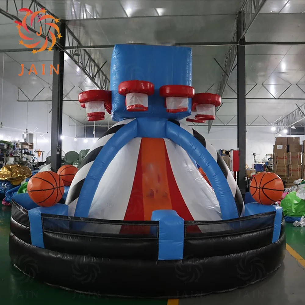 JAIN 풍선 농구 슈팅 게임 (농구공 2개 포함) 야외/실내 파티용 야외 인터랙티브 카니발 게임 장난감