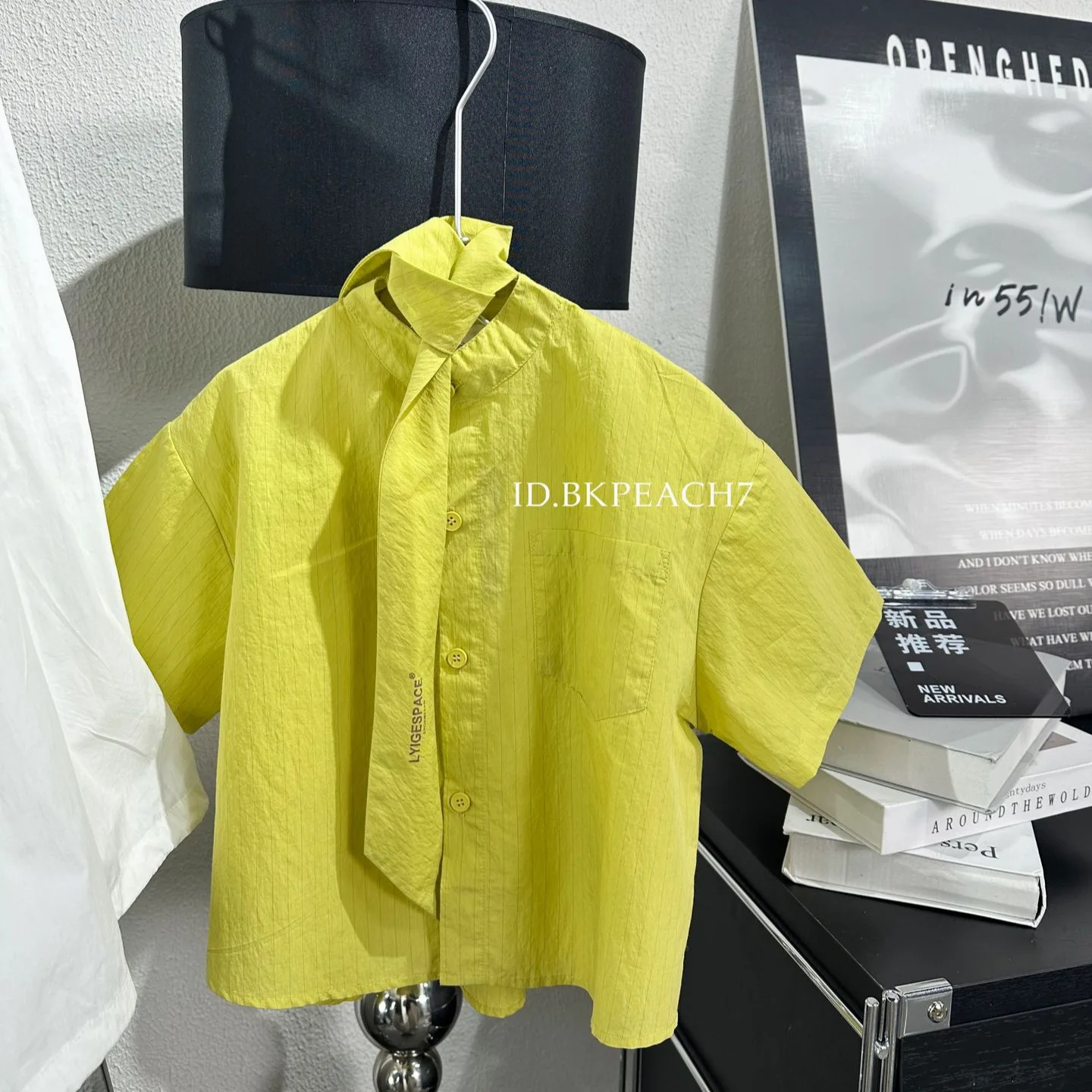 قميص صيفي جديد 2025 مخطط كوري متعدد الاستخدامات على الطراز الغربي العصري بأكمام قصيرة #2