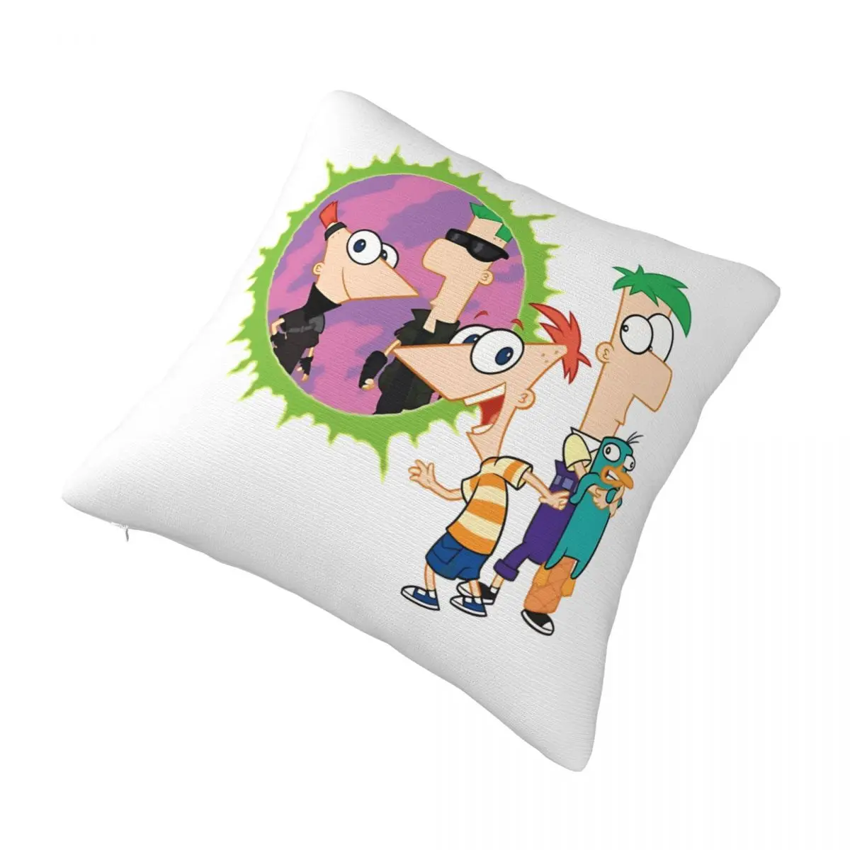P-Phineas و F-FerbS كيس وسادة موردن غطاء وسادة البوليستر تصميم غطاء الوسادة سادات لكرسي أريكة ديكور المنزل