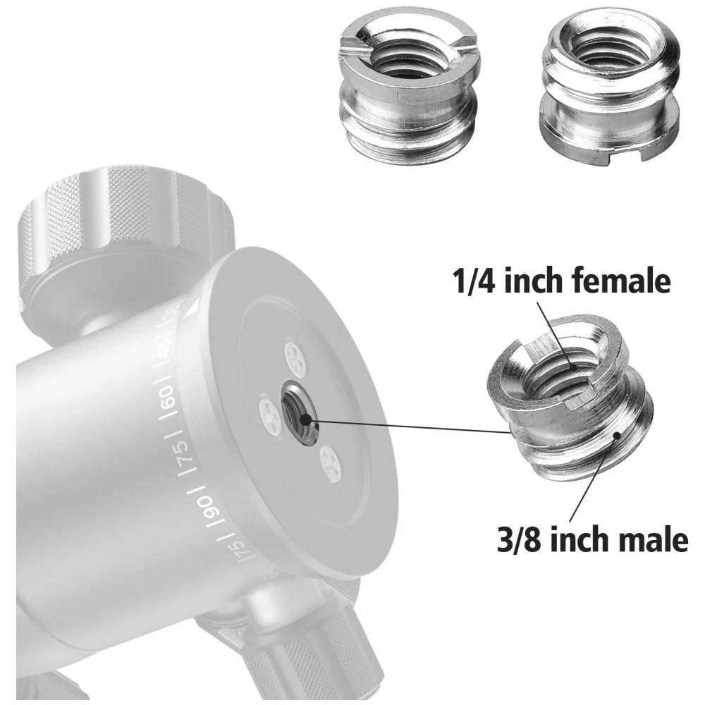 Camera Male to Female Conversion Screw 1/4‘’3/8‘’ Inch 20-Thread Fixed Mount Converter for DSLR Light Stand Tripod Ballhead