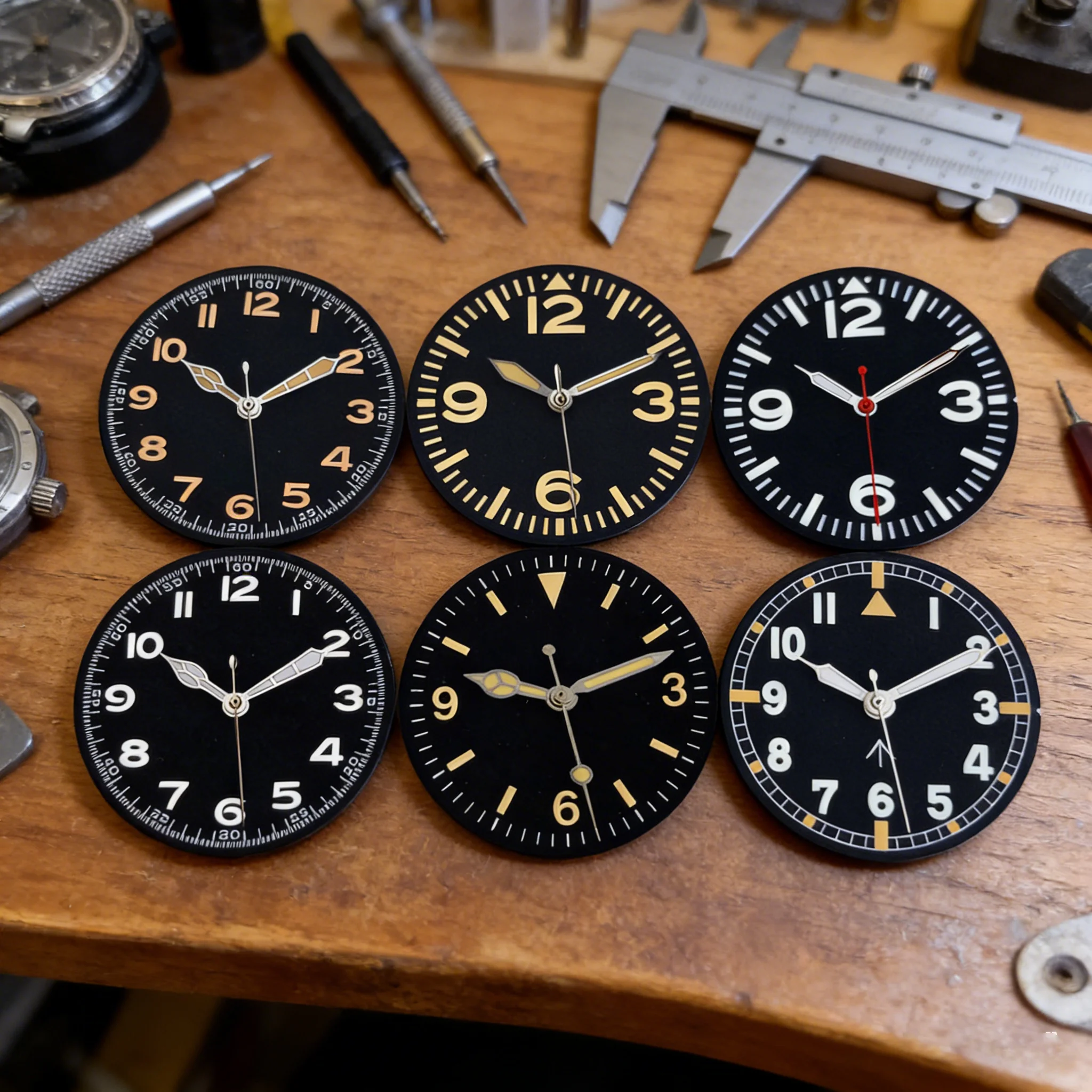 

29 мм Tandorio, 12-часовой номер, легко читаемый циферблат, подходит для NH35 ETA 2824 Miyota 8215, механизм, замена автоматических часов