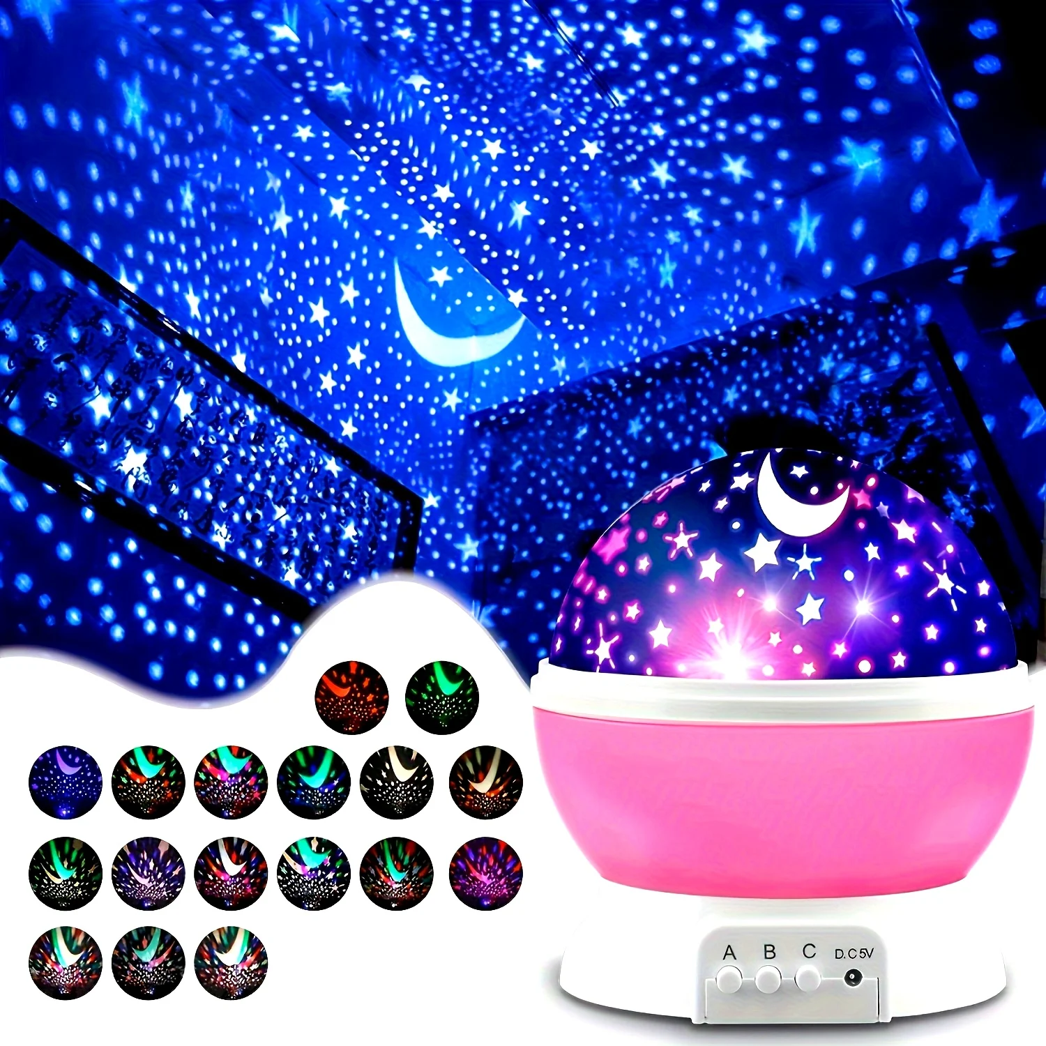 

Galaxy Projector Night Light 360° Rotating, Starry Sky LED Bluetooth Music Timer for Bedroom Kids Sleep Aid White Noise