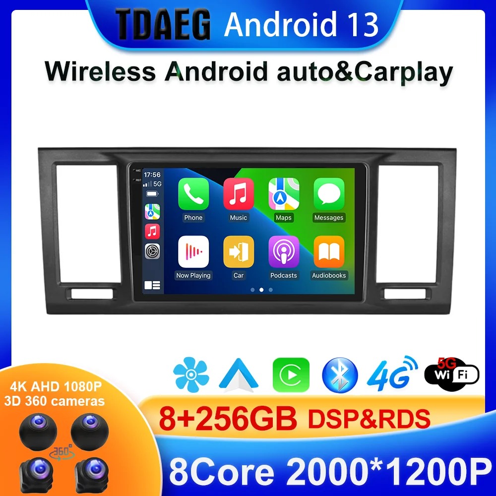 

9 дюймов для Volkswagen Caravelle 2015 1 + 16/2 + 32/2 + 64 Carplay Android Авто WIFI HIFI BT5.0 8 + 256G Android 13