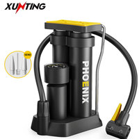 XUNTING Double CylinderMTB High Pressure150 PSI Portable Bike Pump, Manual Air Pump for Tires  Lightweight Cycling Accessory