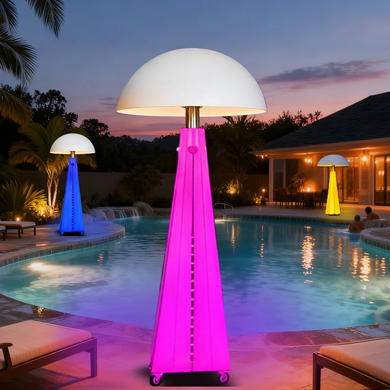 Portable PE Electric Commercial Ceiling Mounted Quick Heating Modern 2000W Mushroom Shaped Waterproof Terrace Heater