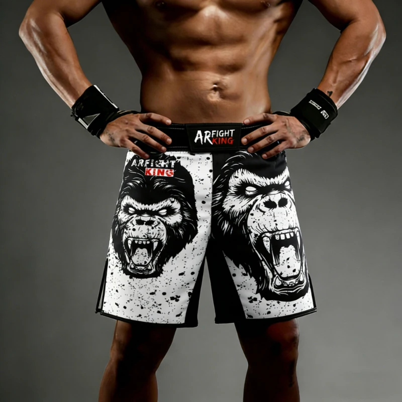 MMA-Shorts Gorilla BJJ-Shorts Herren Kickbox-Kampfshorts Kampfsport-Boxkleidung Gym Jiujitsu Sparring Grappling Hosen