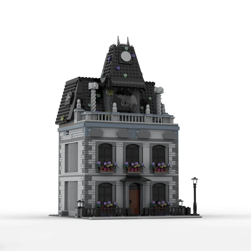 1584pcs MOC Gothic Academy Mansion Modular Streetscape Model Building Blocks Construction Toy Christmas Gifts Creative DIY Idea