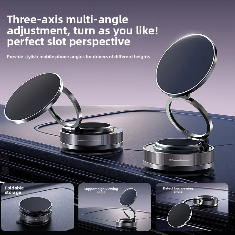 مغناطيس لحامل هاتف السيارة، حامل مغناطيسي للهاتف المحمول، Magsafe لحامل السيارة 360 ° شفط دوران لهاتف آيفون وسامسونج وهواوي إلخ #3